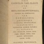 1747 ROME Nieupoort Senate Roman Law Customs Mythology Cicero Latin Utrecht