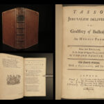 1749 Jerusalem Delivered Tasso CRUSADES Godfrey of Bouillon Edw Fairfax ENGLISH