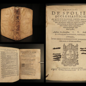 1585 1ed Privileges of Catholic Clerics Rodano Tractatus de Spoils Church LAW