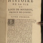 1694 1st ed Life Louis of Bourbon Prince of Conde Huguenot v Catholic France 2v