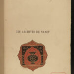 1865 Archives of Nancy France French History Politics Government Bourbon 4v SET