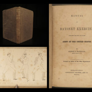 1852 General McClellan 1ed Manual of Bayonet Exercise Fencing Illustrated War