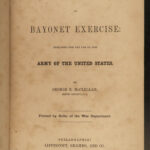 1852 1ed General McClellan Manual of Bayonet Exercise Fencing Illustrated War