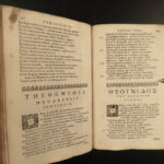 1684 GREEK Poetry Hesiod Pythagoras Theocritus Phocylides Greek Latin Cambridge