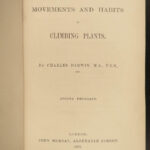 1876 1st ed Charles Darwin Movement & Habits Climbing Plants Botany Evolution