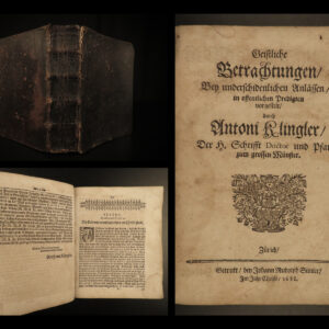 1688 Swiss BIBLE Sermons Reformed Klinger Zurich Grossmunster Switzerland RARE