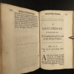 1693 John Norris Practical Discourses anti John Locke Mysticism Beatitudes RARE