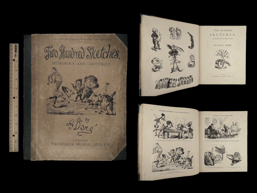 Two hundred sketches, humorous and grotesque. Gustave dore.