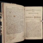 1794 Adventures of Roderick Random Alain LeSage Gil Blas Classic Lit 2v BINDING