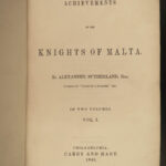 1846 CRUSADES Knights of Malta Hospitaller Siege of Tyre Jerusalem Wars Saladin