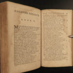 1775 Paradise Lost John Milton + Paradise Regained Allegory Poetry 2v SET