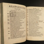 1538 GREEK Comedies Aristophanes Ancient Theatre Athens Philosophy Divo Venice