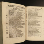 1538 GREEK Comedies Aristophanes Ancient Theatre Athens Philosophy Divo Venice