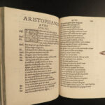 1538 GREEK Comedies Aristophanes Ancient Theatre Athens Philosophy Divo Venice