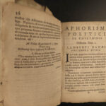 1591 Witch Hunter Daneau Political Aphorisms GREEK Philosophy Aristotle Plato