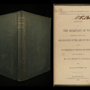 1864 CIVIL WAR 1ed George McClellan Letter War Gettysburg Battle Strategy DC