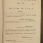 1864 CIVIL WAR 1ed George McClellan Letter War Gettysburg Battle Strategy DC