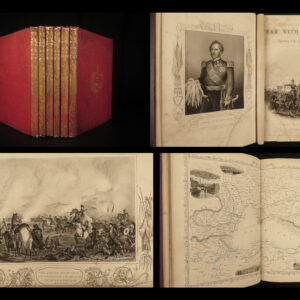 1860 History of Crimean War RUSSIA Illustrated Battle Scenes Ottoman Turks 6v