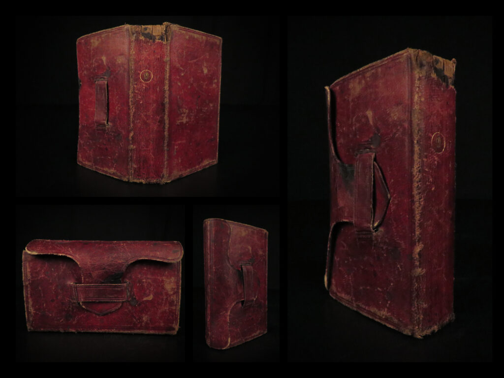 1797 osterwald bible + psalms & paraphrases english scottish edinburgh kerr | an important osterwald english bible from 1797! This charming, pocket-sized bible comes from the french of protestant swiss pastor, jean frederic osterwald who was notable for being highly influential among central european protestants, so much so that he is often called the leader of a ‘second reformation’. He is remembered for his innovative dogmatics, exegeses, liturgies, and hymns, but his most important contribution was his translation of the bible. His translation was extremely thorough and included aspects many different bibles, seeking to make the most accurate form of scripture. According to darlow and moule, “osterwald made use of the original hebrew and greek, the septuagint and the vulgate, and the french hand german version- both protestant and roman catholic. His alterations tend chiefly to modernize the language, but they sometimes also affect the sense. ” (d&m 3814)   this moroccan leather-bound holy bible includes portions of the old testament along with two different printings of the psalms. This particular bible was printed in 1807 and uses the 1797 olsterwald old testament alongside the widely popular ‘<em>translations and paraphrases in verse</em>’.  