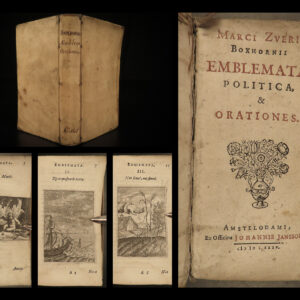 1635 1ed Political Emblems ART Marcus Boxhorn Illustrated Emblemata LAW Janson