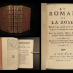 1735 Romance of the Rose Guillaume de Lorris Medieval de Meun Flamel Alchemy 3v