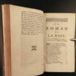 1735 Romance of the Rose Guillaume de Lorris Medieval de Meun Flamel Alchemy 3v