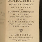 1748 Life of Mohammed ISLAM Prophet Mahomet Muslim Koran Mecca Gagnier 3v