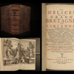 1707 1ed Delights of Britain & IRELAND Castles England 76 Double Page Plates!