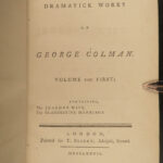 1777 1ed Works George Colman Theater Plays Polly Honeycomb Silent Woman 4v SET