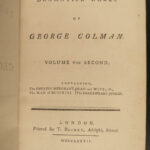 1777 1ed Works George Colman Theater Plays Polly Honeycomb Silent Woman 4v SET