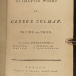 1777 1ed Works George Colman Theater Plays Polly Honeycomb Silent Woman 4v SET