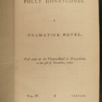 1777 1ed Works George Colman Theater Plays Polly Honeycomb Silent Woman 4v SET