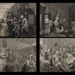 1860 English William Hogarth ART Illustrated 150 Plates Political Satire Trusler