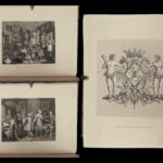 1860 English William Hogarth ART Illustrated 150 Plates Political Satire Trusler