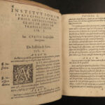 1556 LAW Justinian Institutes Theophilus Antecessor Byzantine Law Jacques Corte