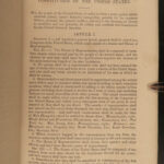 1841 US President Addresses Washington Farewell Thomas Jefferson w/ Constitution