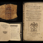 1587 LAW Justinian Institutes Codex Rome Corpus Juris Lyon Rouille RARE