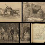 1875 SIGNED Sport & War Big Game HUNTING South Africa Lions Witch Doctors Bisset