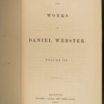 1851 SIGNED Daniel Webster Works American Politics Economics Autograph edition