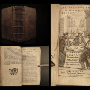 1650 Erasmus Colloquies Humanism Rhetoric Philosophy War Latin Elzevier RARE