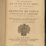 1671 MIRACLES 1ed Saint Francis of Paola Catholic Monastic Order of Minims Donde