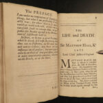 1682 LAW 1ed Life of Matthew Hale England English Civil War Dissenters Burnett