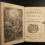 1714 1st ed GREEK New Testament BIBLE Maittaire Novum Testamentum Kaines LONDON