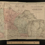1868 1ed Dakota Land History INDIANS Minnesota Wisconsin Michigan MAP Hankins