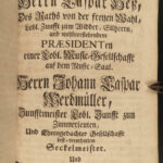 1767 SWISS Schmidlin MUSIC Songs Hymns Bible Prayer Book Zurich Switzerland