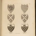 1792 HERALDRY 1st ed Coat of Arms of Gloucestershire England Royal Atkyns Rudder