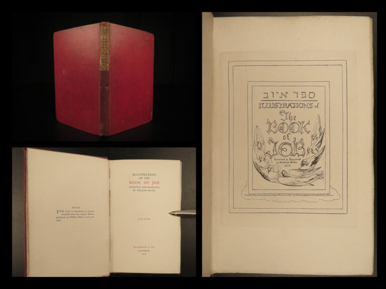Image of 1903 William Blake ART Bible Illustrations Book of JOB Engravings FAMOUS