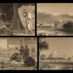 1835 INDIA 1ed Oriental Annual Tiger & Rhino Hunting Hindu Temples Rohilkhand