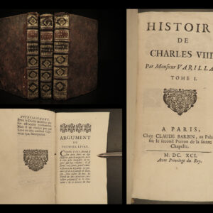 1691 History of Charles VIII France King of NAPLES Italian War Varillas 3v SET