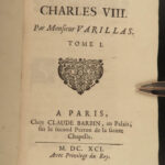 1691 History of Charles VIII France King of NAPLES Italian War Varillas 3v SET